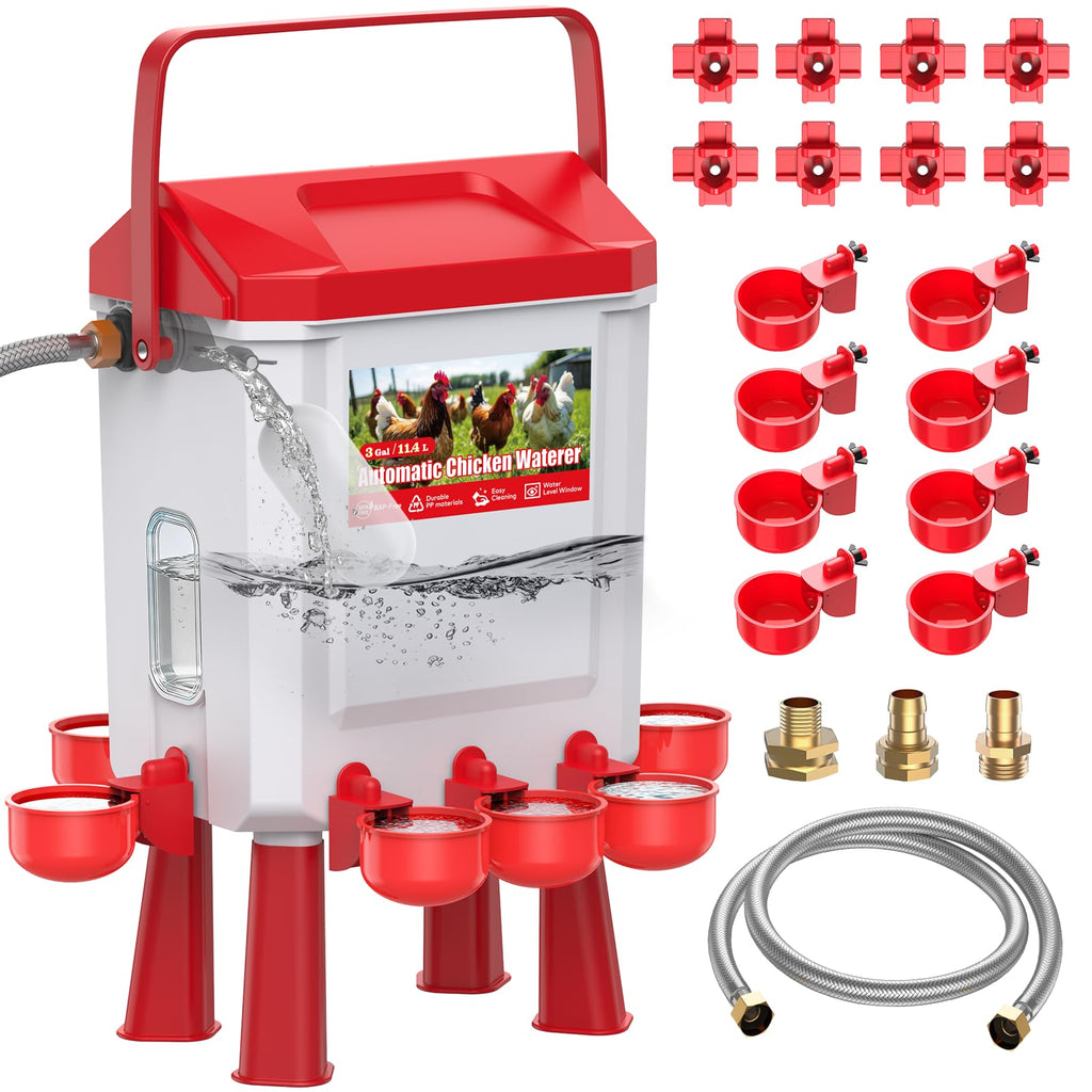 Automatic Chicken Waterer with Float Valve, 3 Gallons K977729
