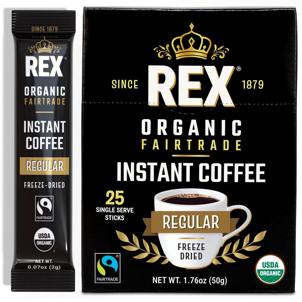 Organic Fairtrade Medium Roast Instant Coffee Sticks 25 Count P782618