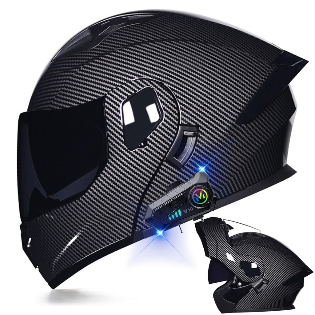 Flip-Up Motorcycle Helmet DOT Certified Dual-Lens V59511