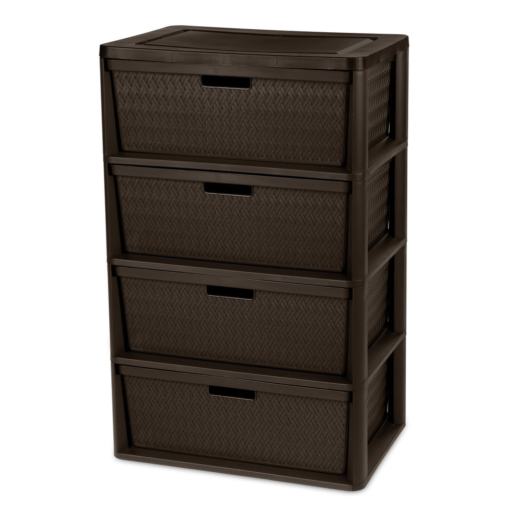 4 Drawer Plastic Storage Tower Brown N172281