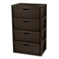 4 Drawer Plastic Storage Tower Brown N172281