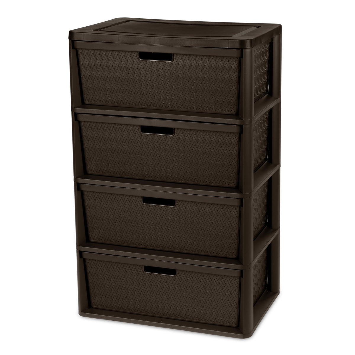4 Drawer Plastic Storage Tower Brown N172281