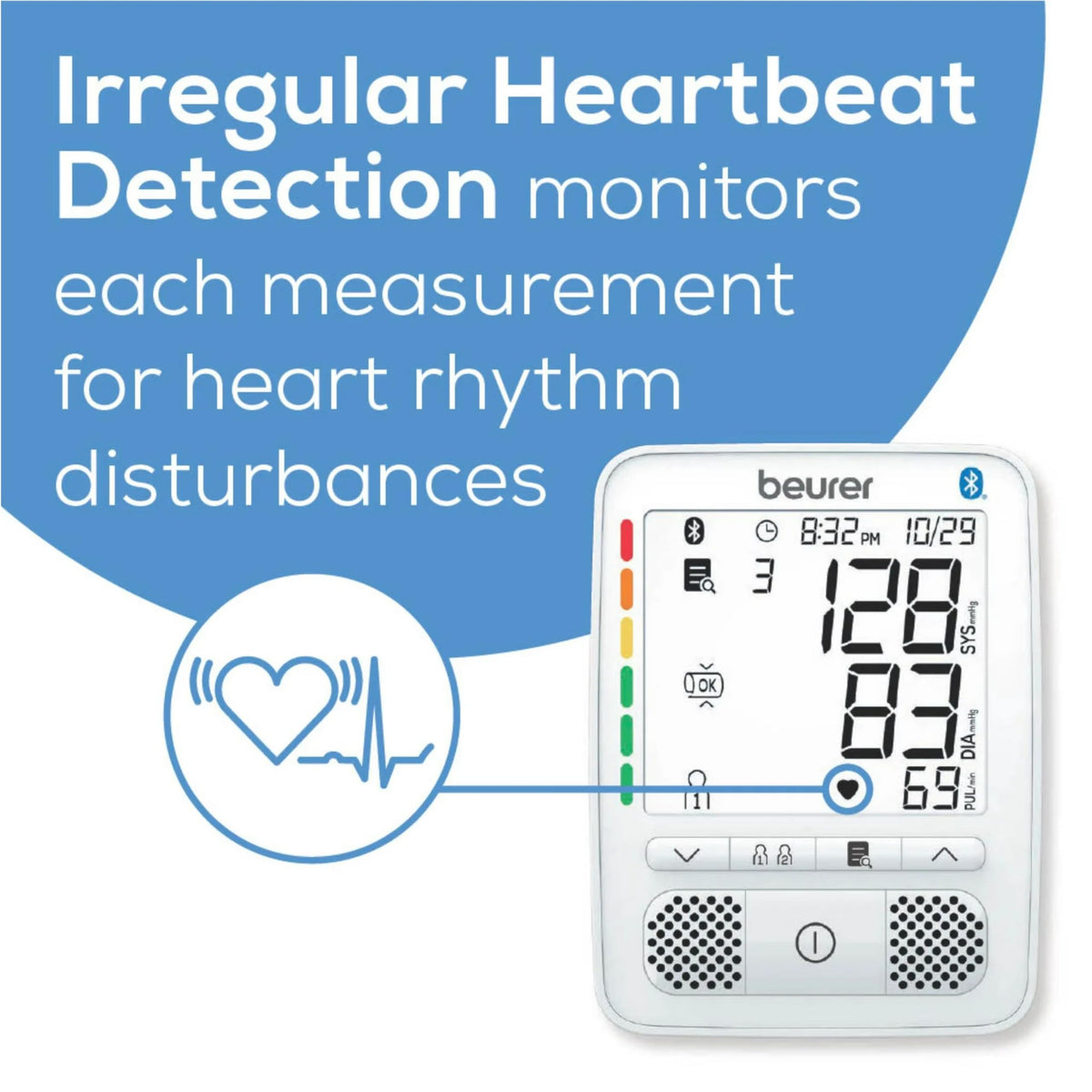 Upper Arm Blood Pressure Monitor with Bluetooth and Talking Function P5212