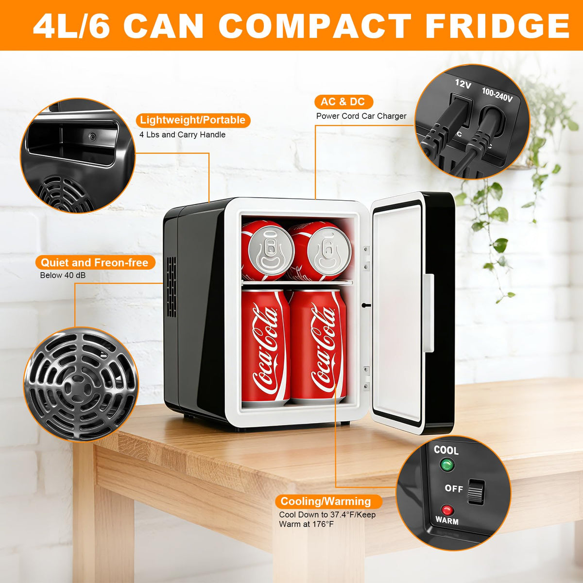 Mini Fridge 4 Liter/6 Cans X381