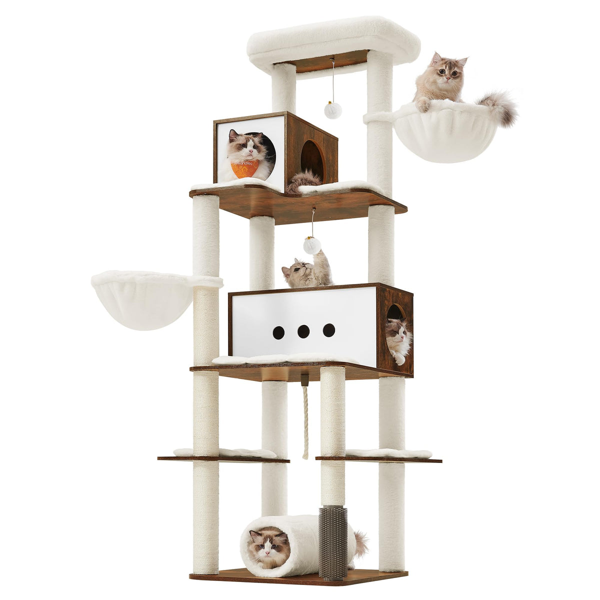 Cat Tree with 2 Caves and 2 Hammocks Q98979