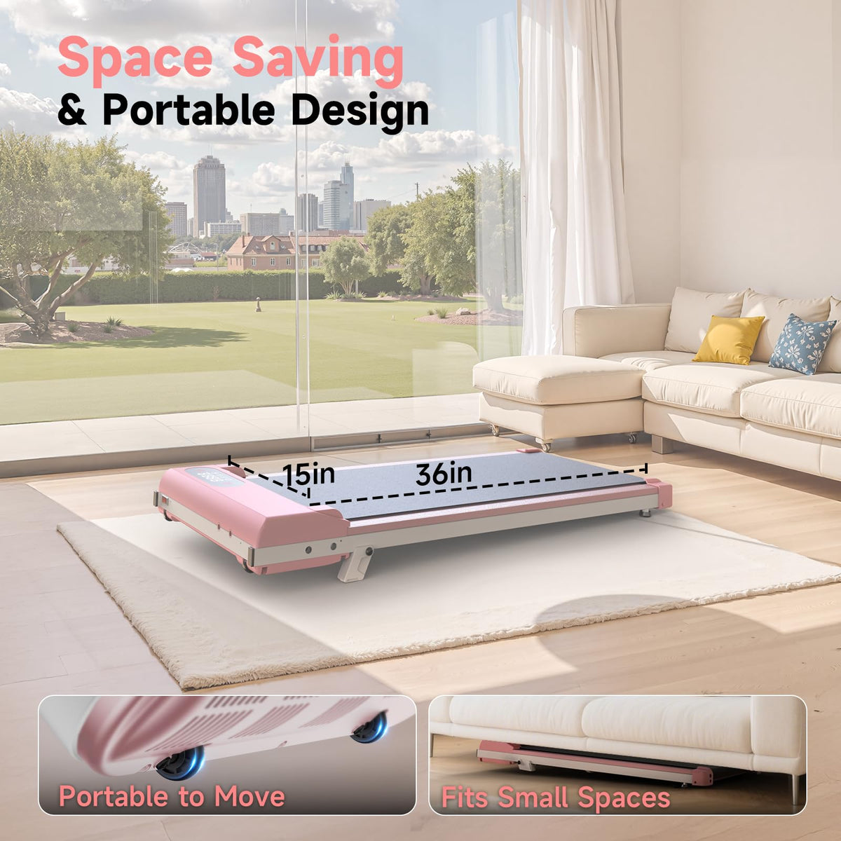 Incline Walking Pad with 8% Incline & 2.5HP Z627638