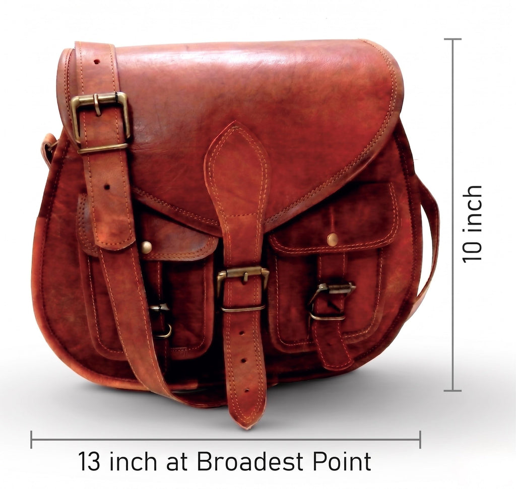 Women Vintage Style Genuine Leather Crossbody Shoulder Bag P8515