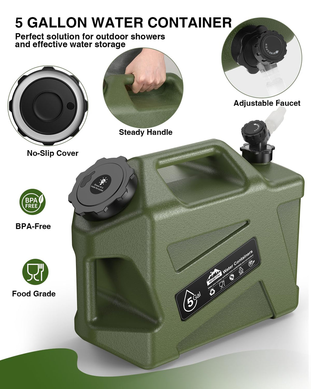 Portable Camping Shower with Water Jug S515