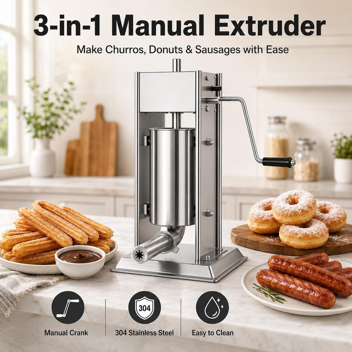 3L Stainless Sausage Stuffer L9363