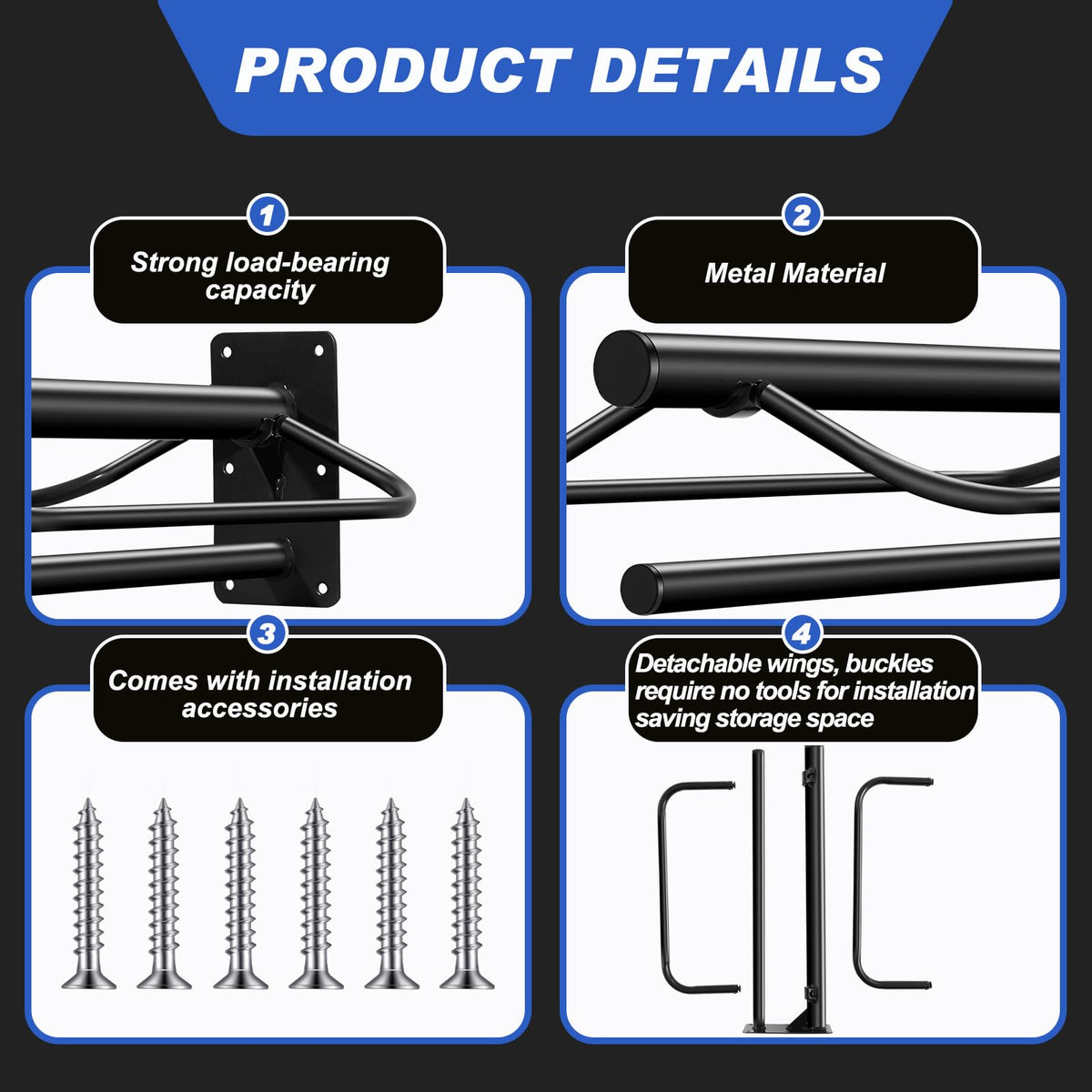 12 Pack Wall Mount Saddle Rack with Bridle Hooks K8658