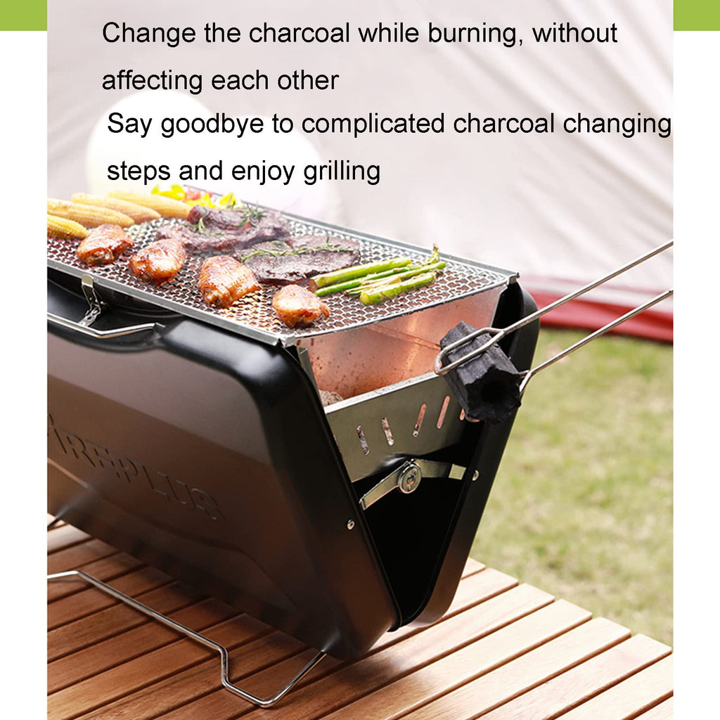 Foldable Portable Stainless Steel Charcoal BBQ Grill C89382