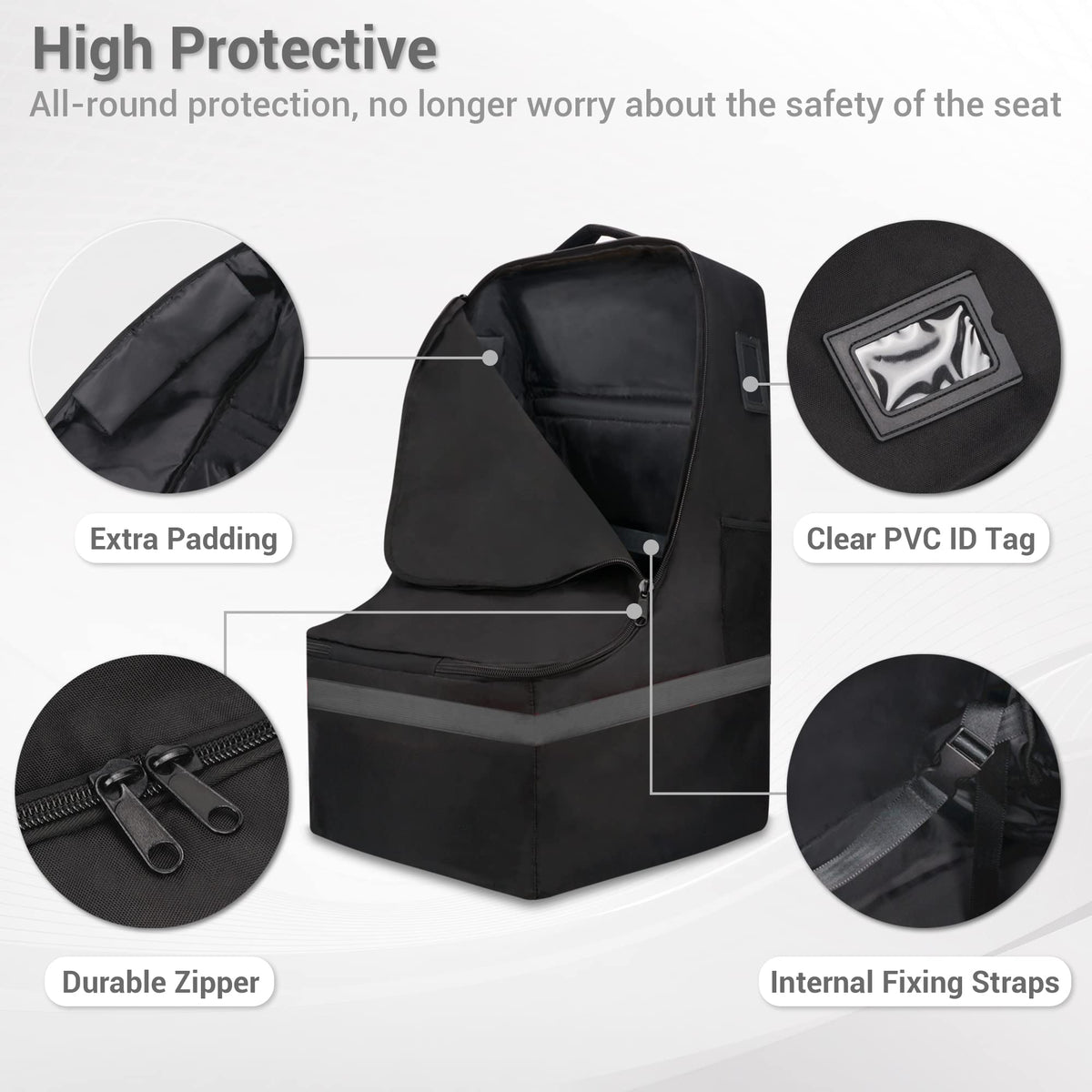 Padded Gray Car Seat Travel Bag R733692