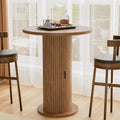 Round Bar Table with Storage and Sliding Door S5815