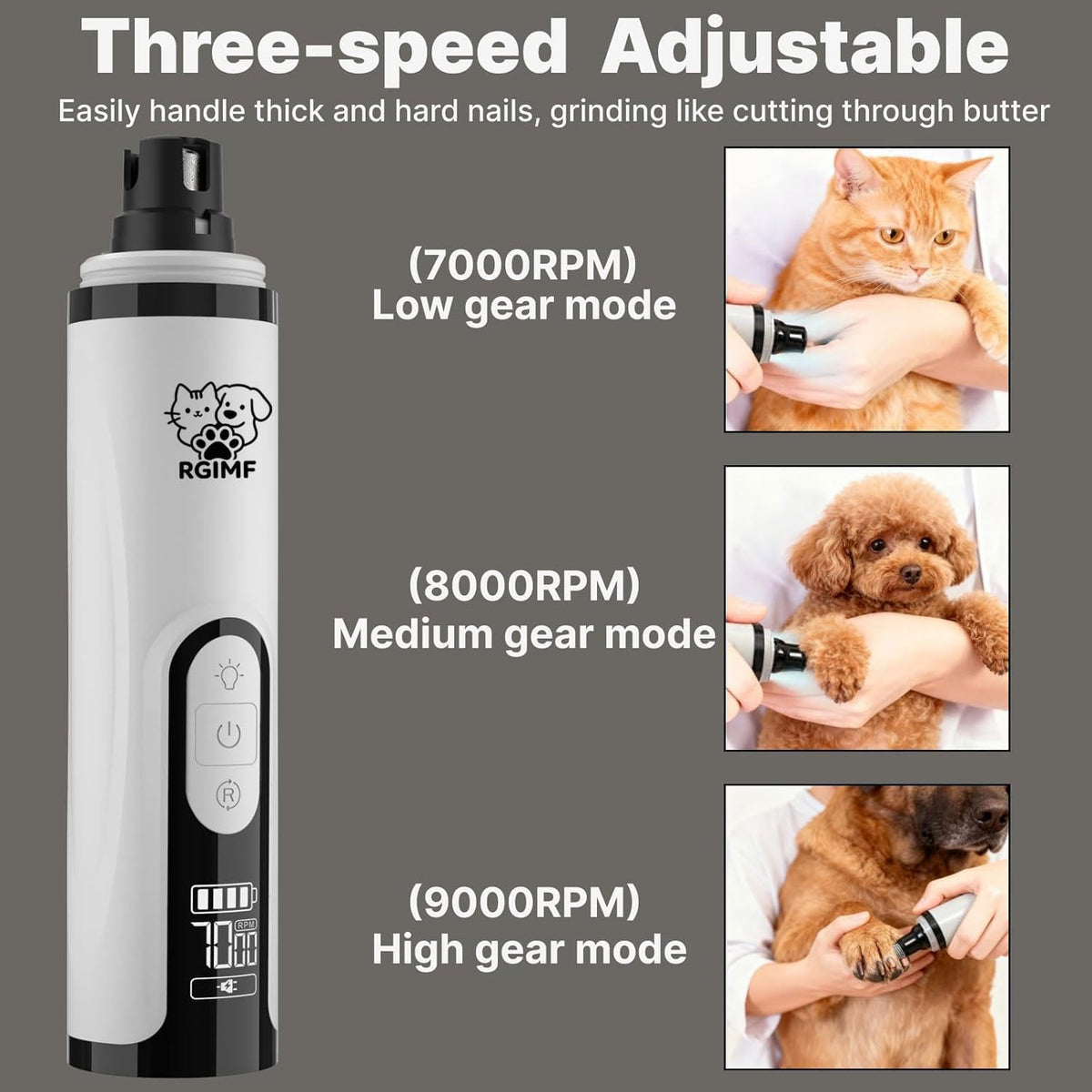 Dog Nail Grinder with Light Z995