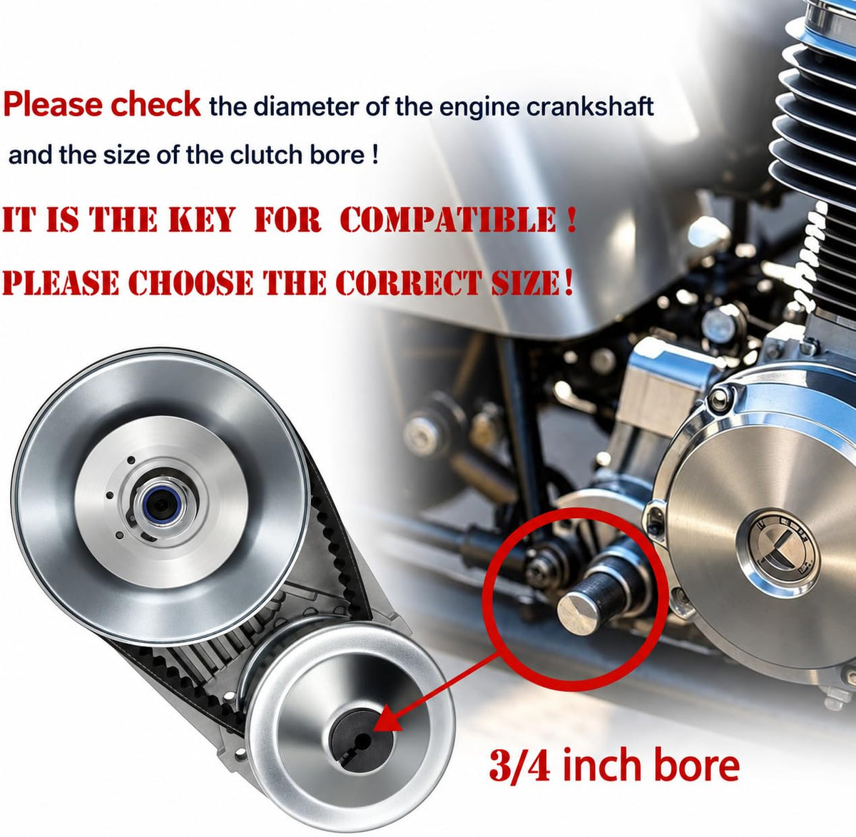 30 Series Torque Converter 3/4" Bore CVT Clutch Go Kart Mini Bike Parts Kit H42908