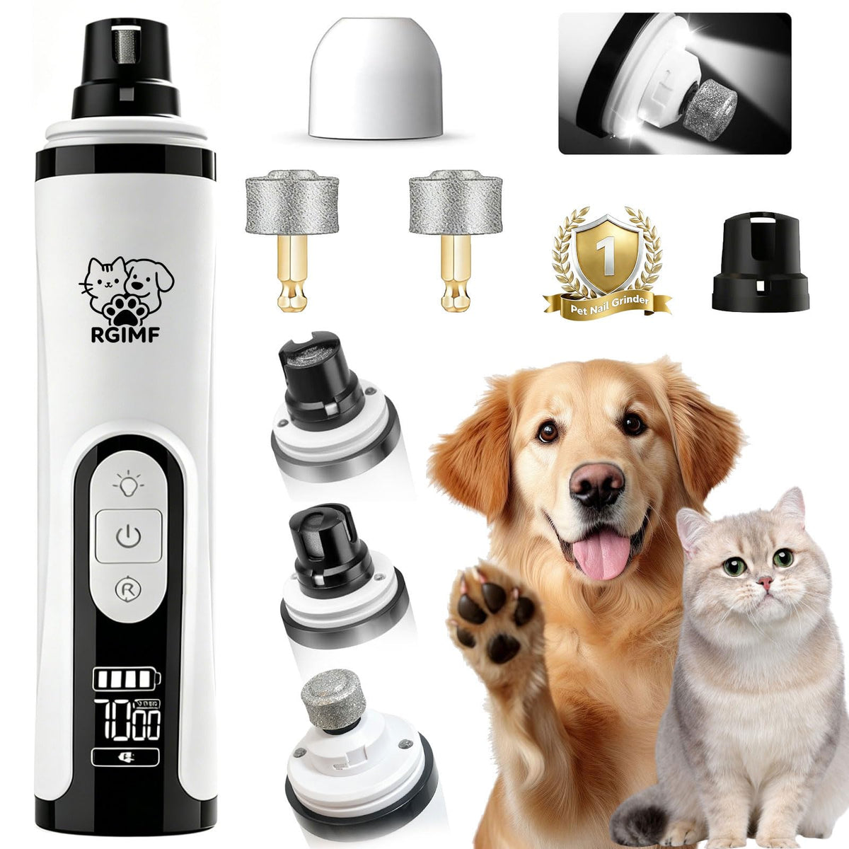 Dog Nail Grinder with Light Z995