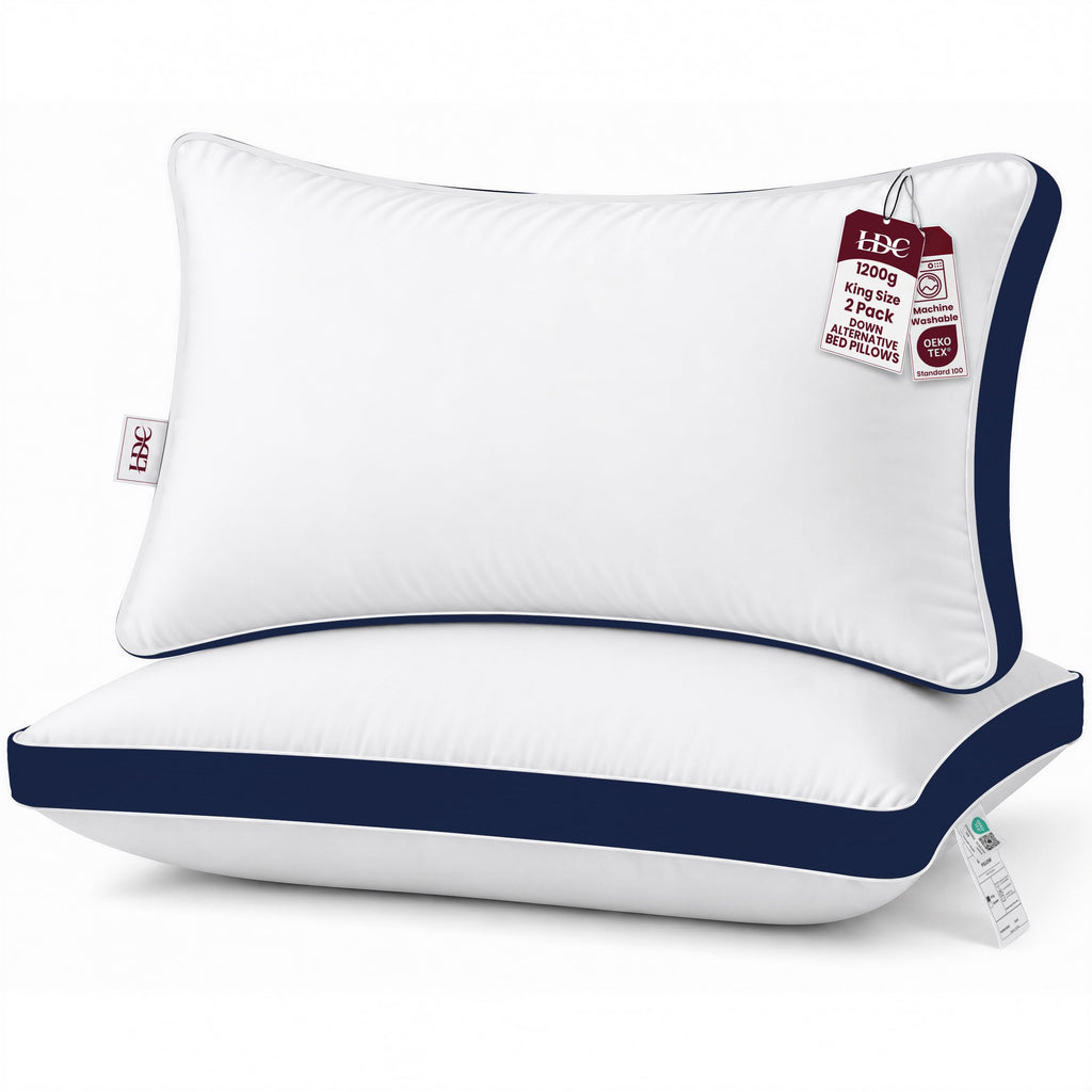 King 2 Pack Down Alternative Gusseted Pillows D12052