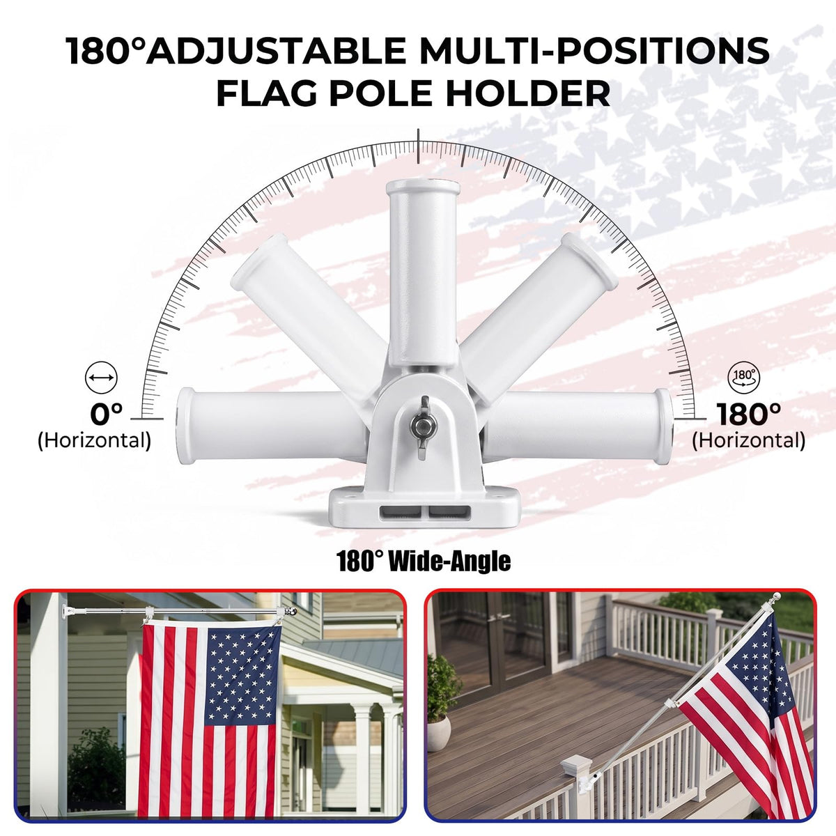 Silver 6 FT Stainless Steel Flag Pole Kit 2 Pack D1046