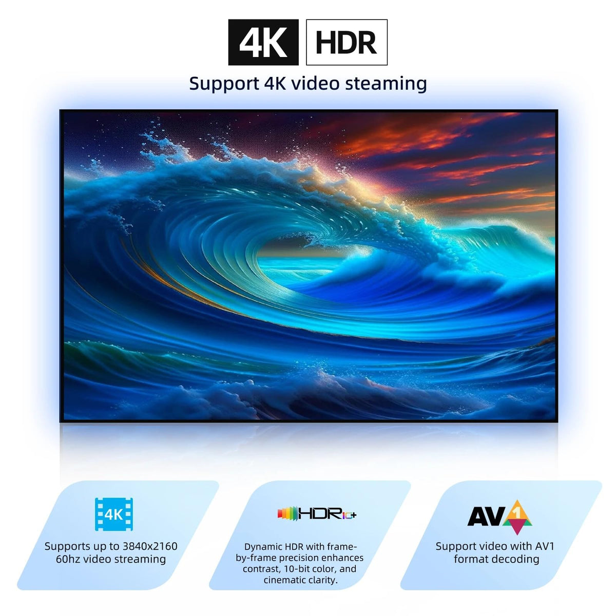 Android 11 4k 60hz HDR10+ 2GB 16GB TV Box A475986