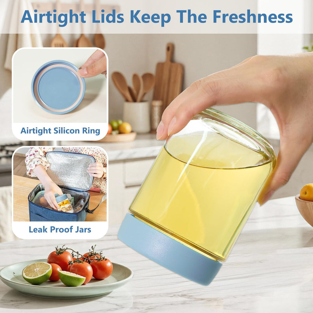 8Pcs 16oz Glass Overnight Oats Containers T34949