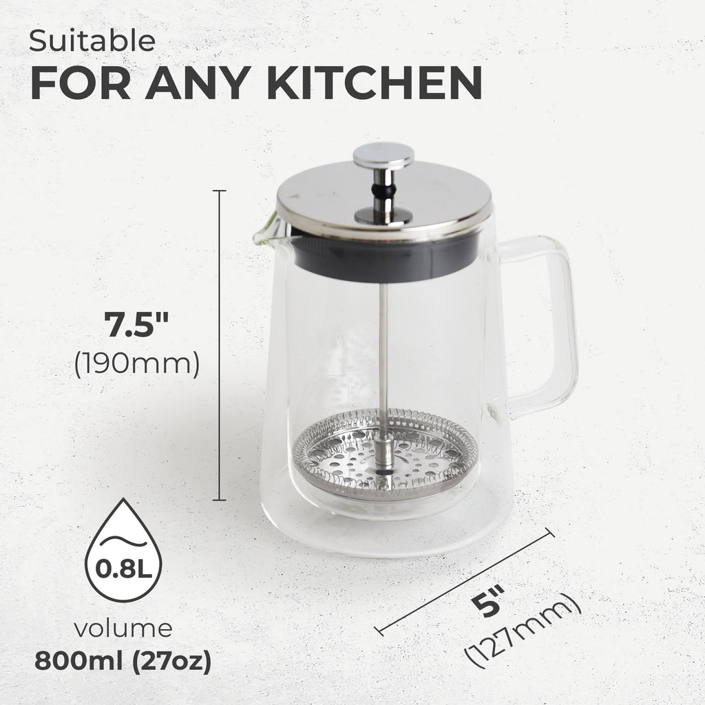 Glass French Press Coffee Maker 27oz F159