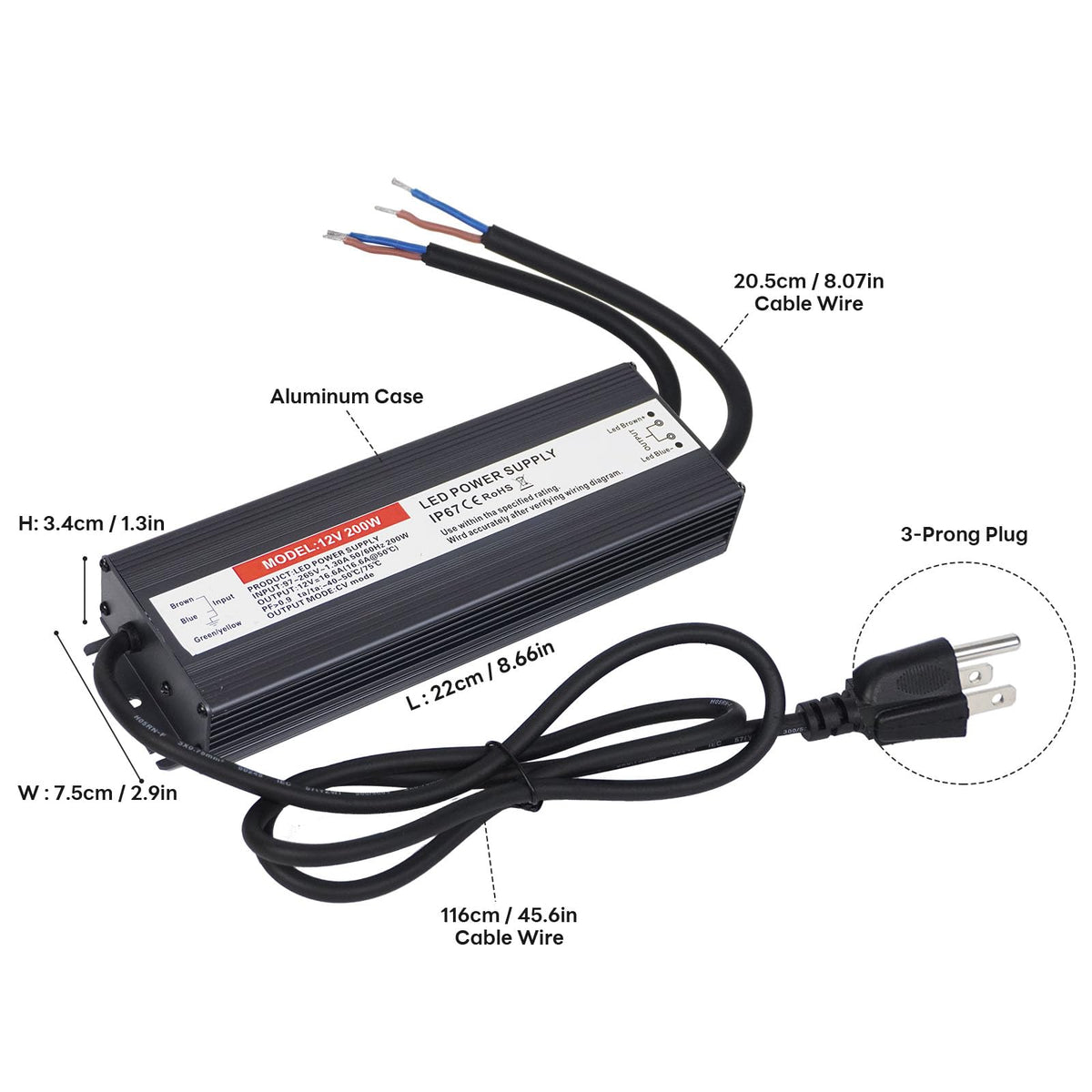 200W 12V LED Power Supply O89168