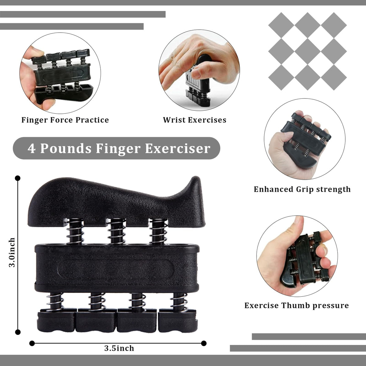 5 Pack Adjustable Hand Grip Strengthener W780850