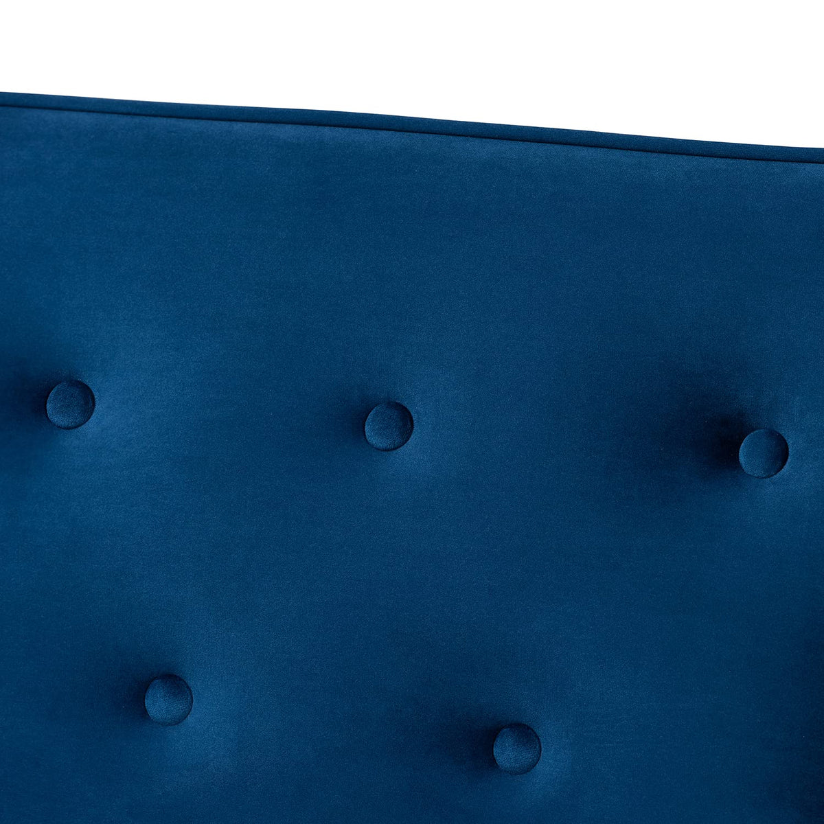 Navy Blue Velvet Upholstered 3-seater Sofa E6513