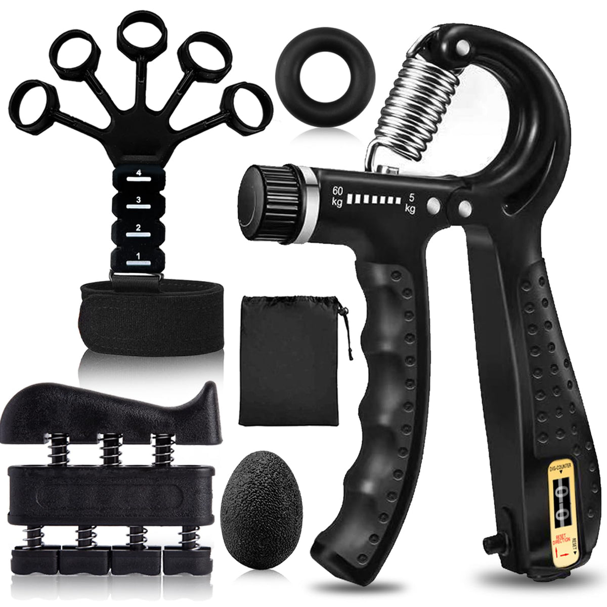 5 Pack Adjustable Hand Grip Strengthener W780850