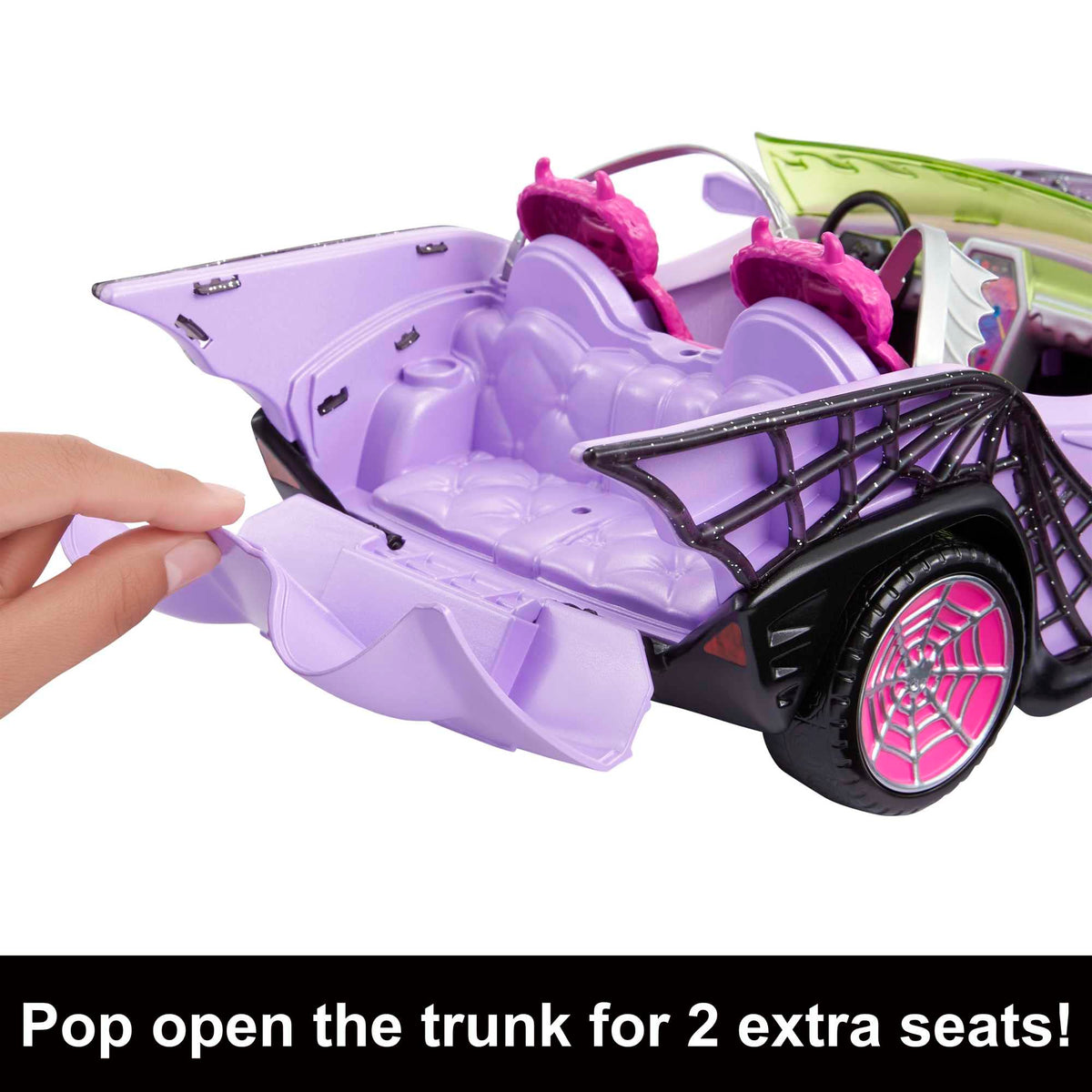 Purple Convertible Toy Car with Spiderweb Details Z9658