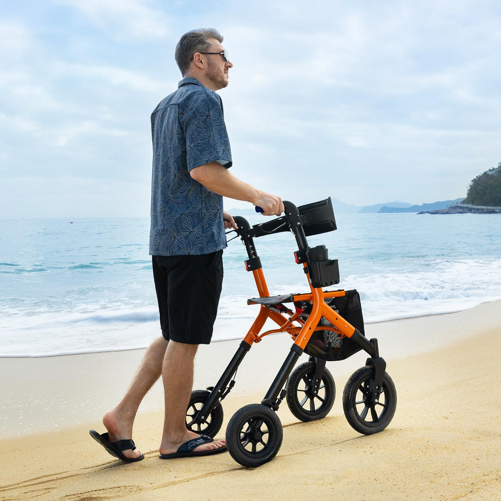 Tall Foldable Walker with Seat L471