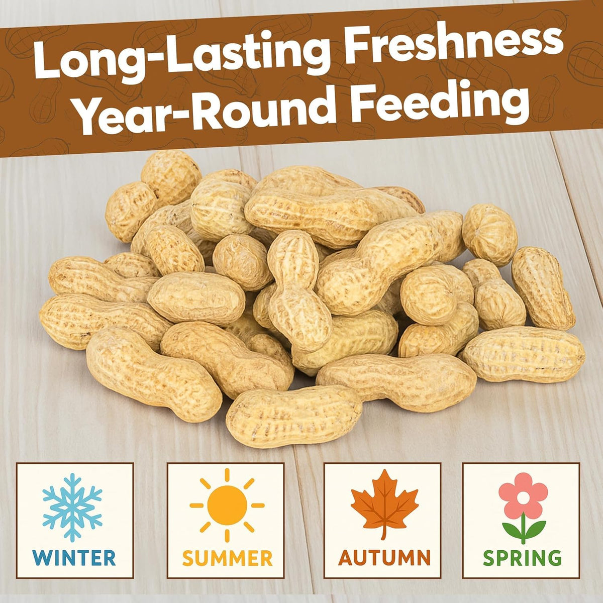 Raw Peanuts for Squirrels and Birds, 5 Pounds Total L565487