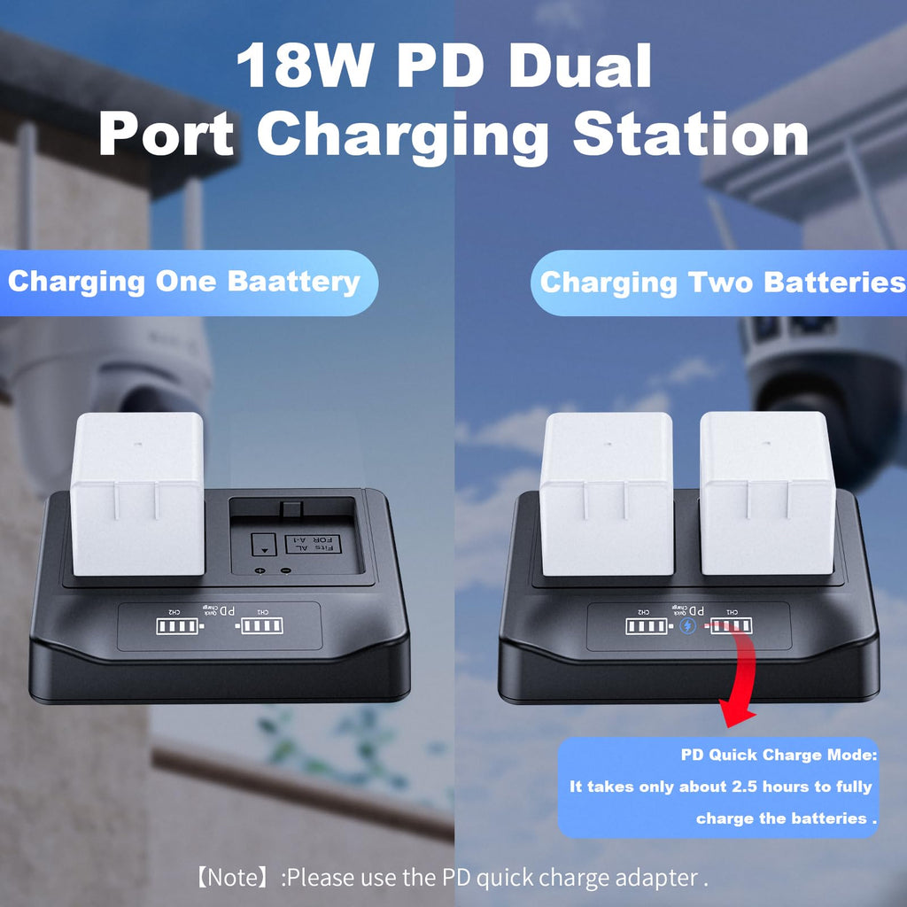 2-Pack Rechargeable Batteries with LCD Dual Charger Q16488