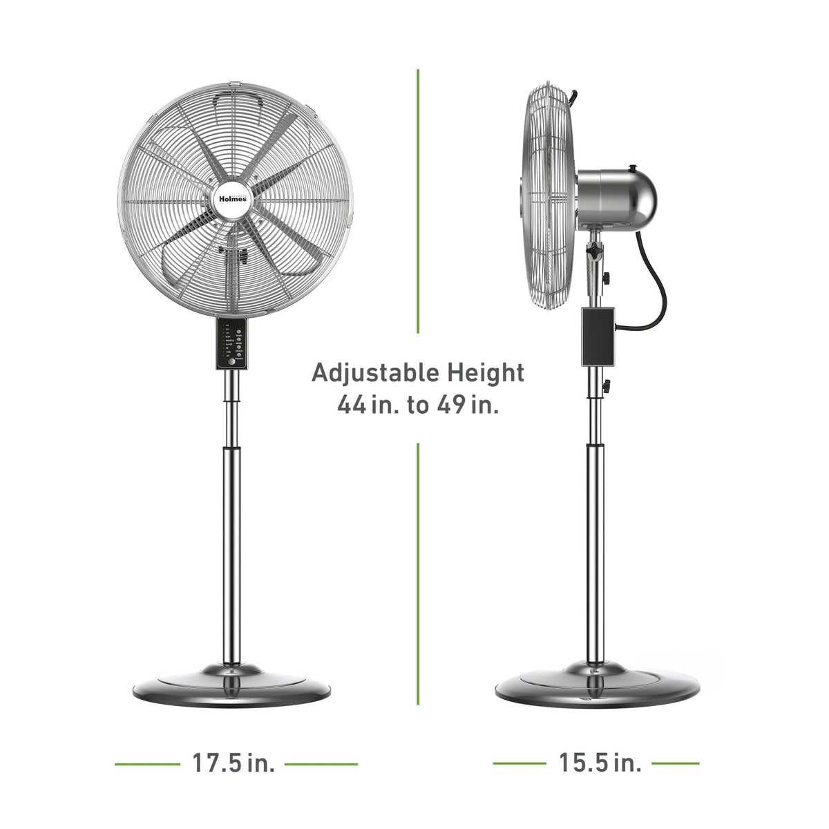 16" Digital Metal Stand Fan 3-Speed Oscillation E301