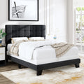 Queen Size Panel Bed Frame Dark Grey R186029