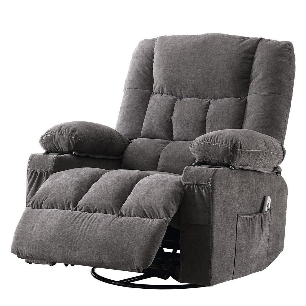 Oversized Swivel Rocker Recliner with Massage and Heat H127352
