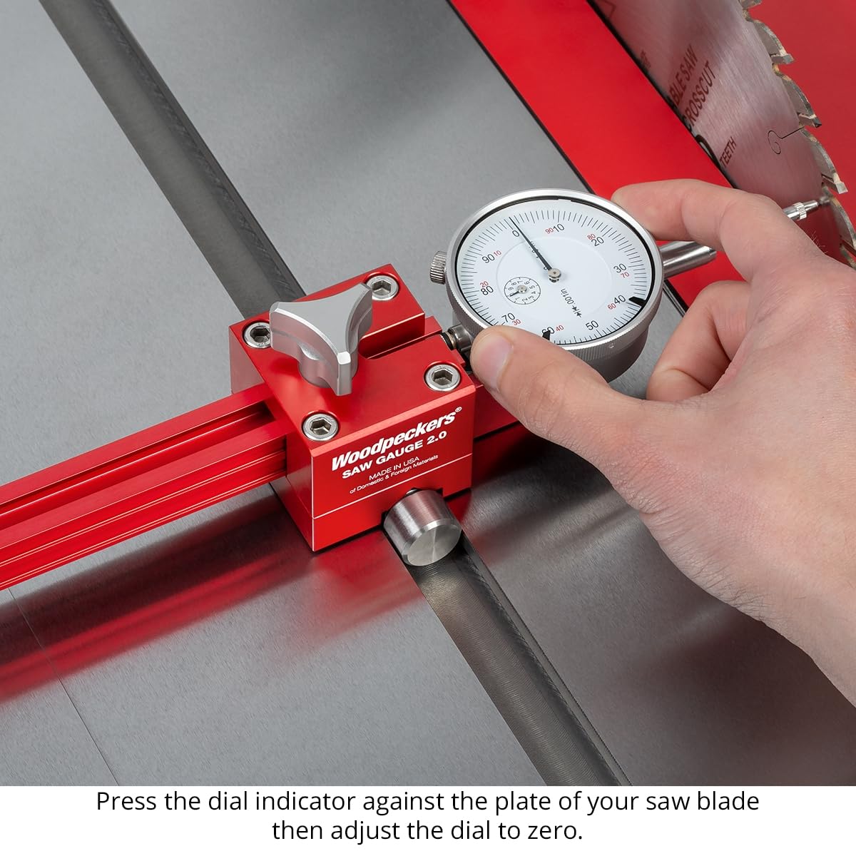 Saw Gauge with Dial Indicator and Extendable Arm N658