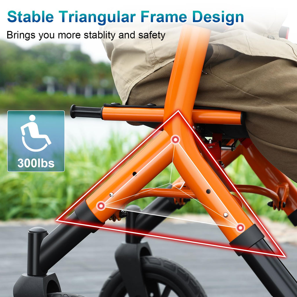 Tall Foldable Walker with Seat L471