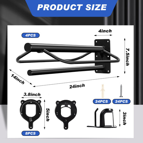 12 Pack Wall Mount Saddle Rack with Bridle Hooks K8658