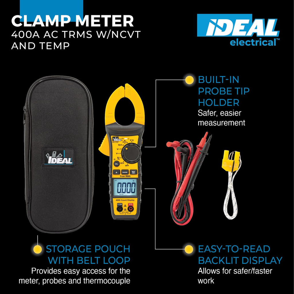 Digital AC Clamp Meter 400A 600V E99923