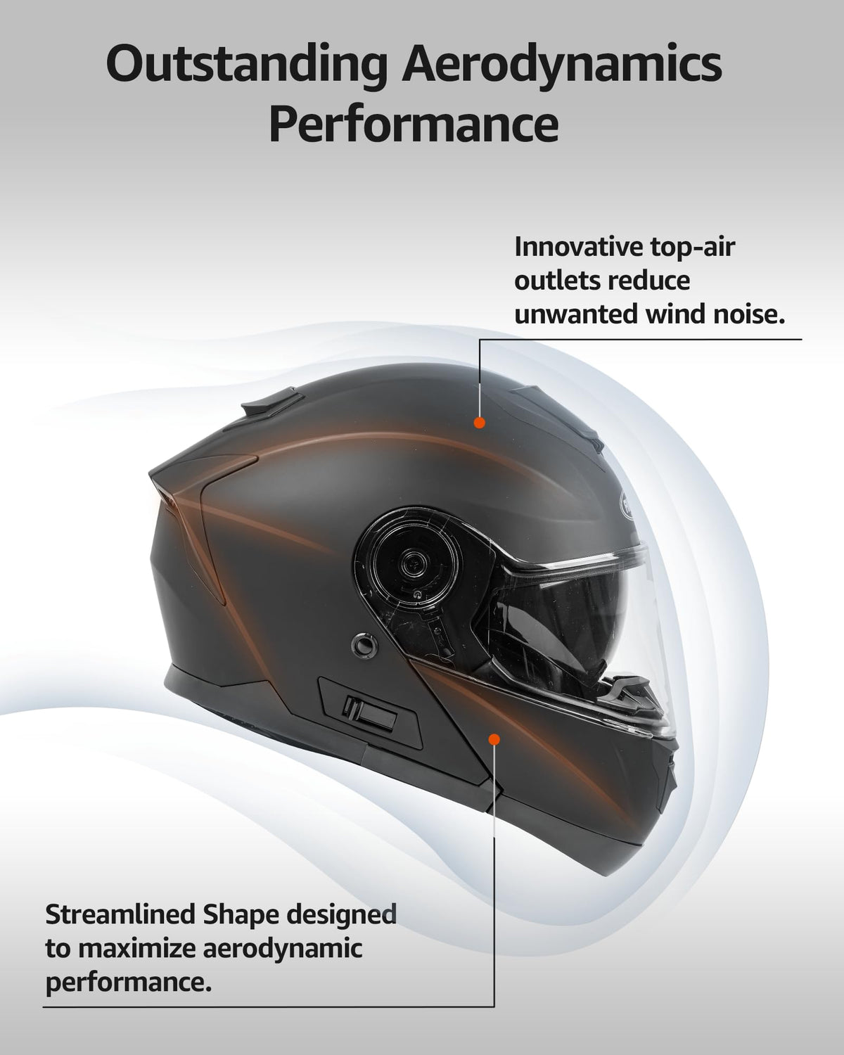 DOT Approved Full Face Motorcycle Helmet with Flip Up Dual Visor P94728