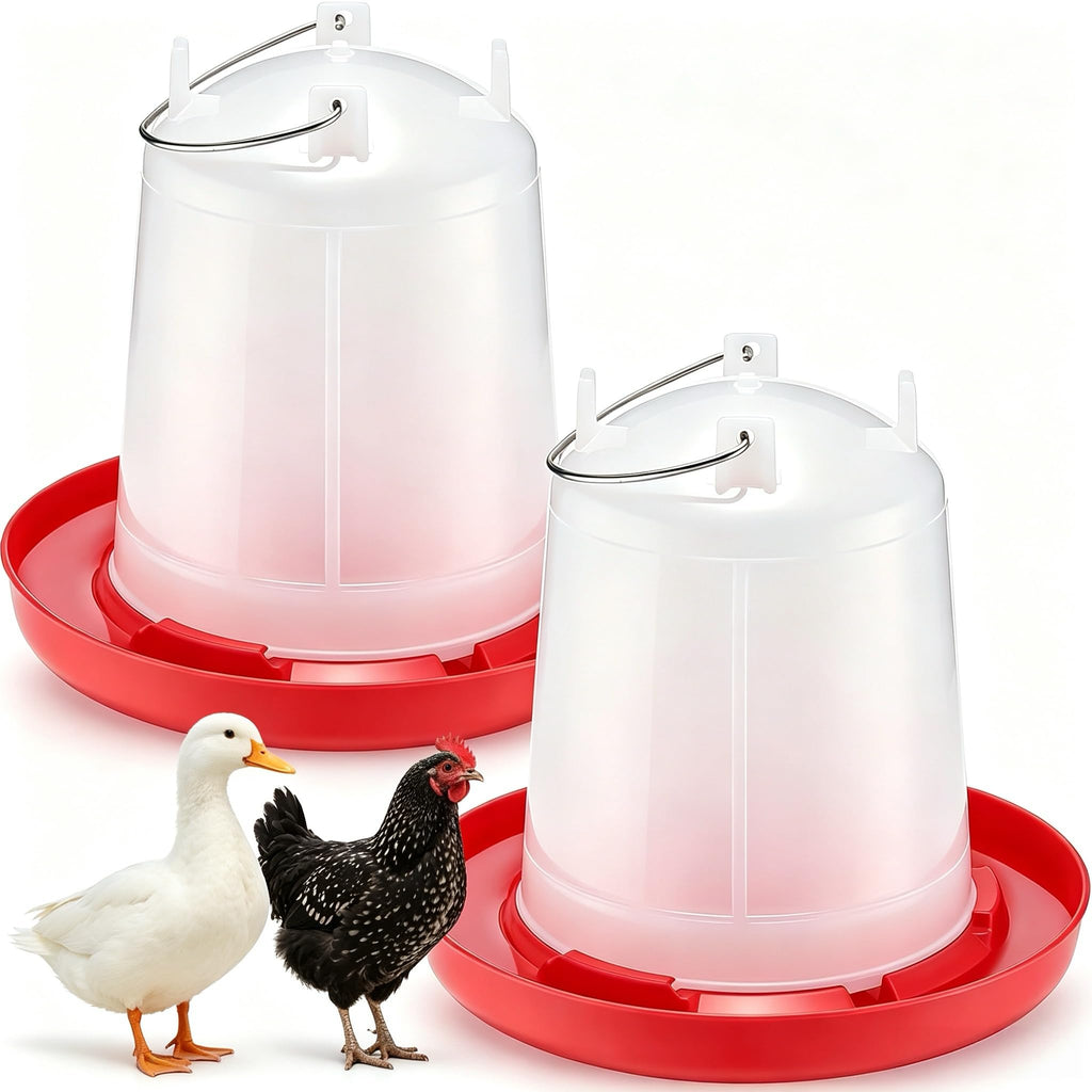 2 Pack 2 Gallon Poultry Waterer O233