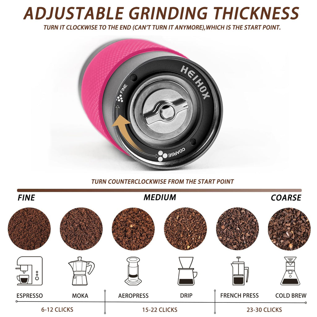 Manual Coffee Grinder 30g CNC Stainless Steel Conical Burr N79215