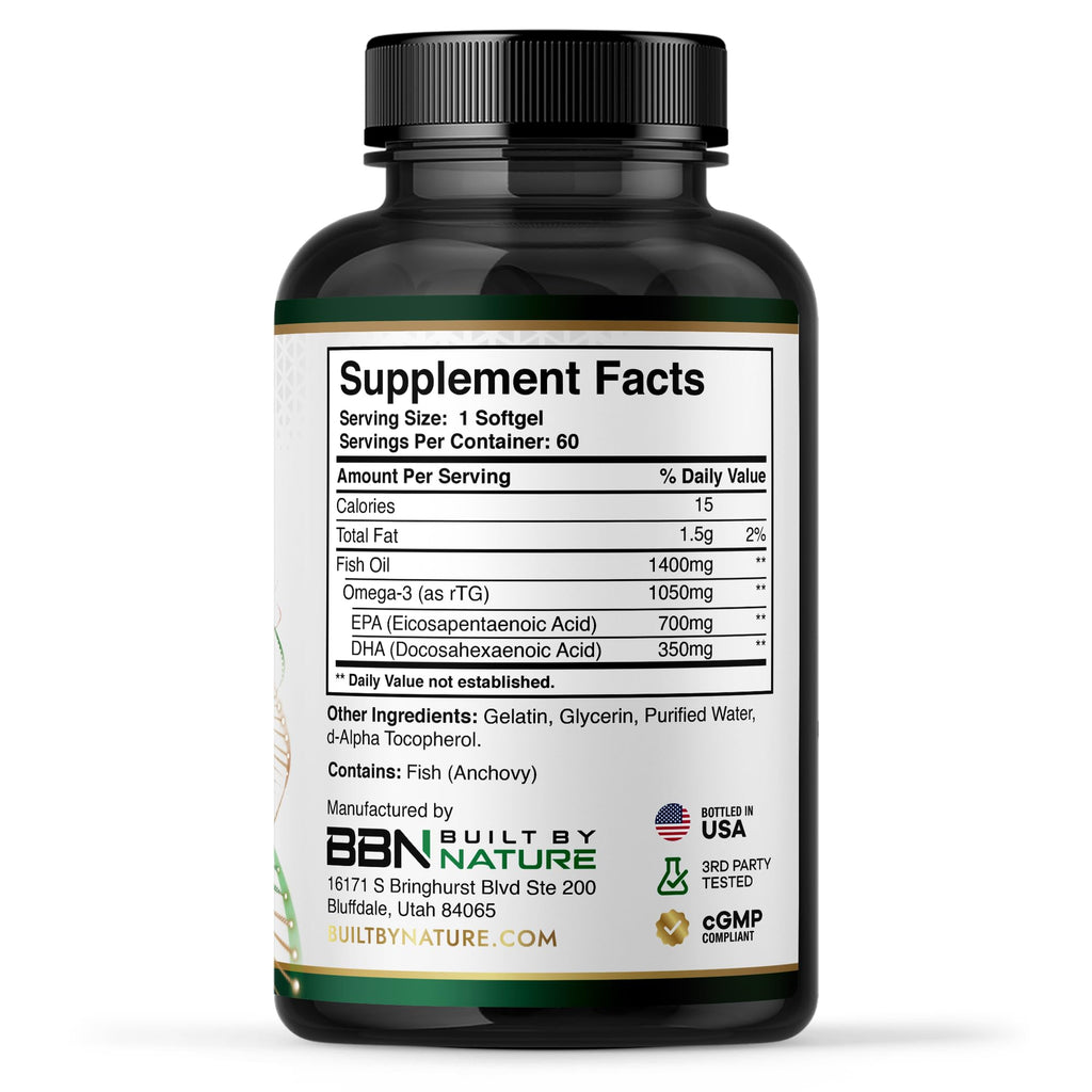 Omega 3 Fish Oil 1400 mg 60 Softgels L782106