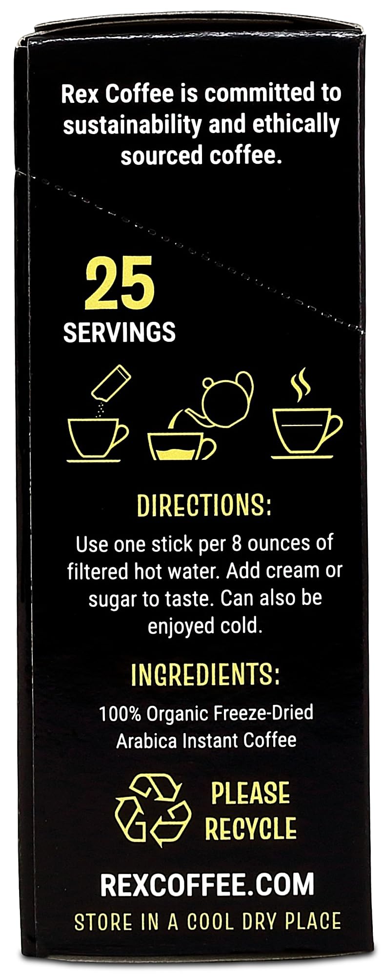Organic Fairtrade Medium Roast Instant Coffee Sticks 25 Count P782618