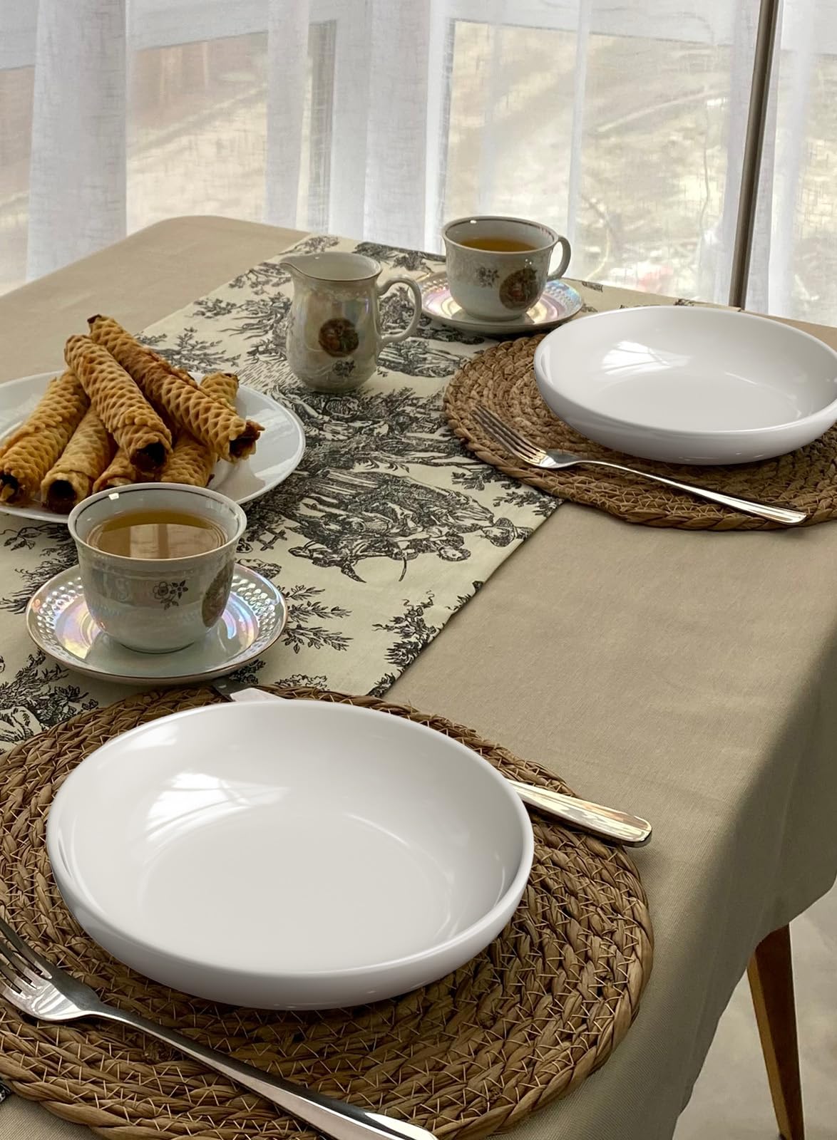 30oz Set of 4 White Porcelain Pasta Bowls G6186