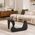 Glass Coffee Table with Black Wood Base K1215