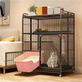 Foldable Metal Cat Cage with Wheels F129306