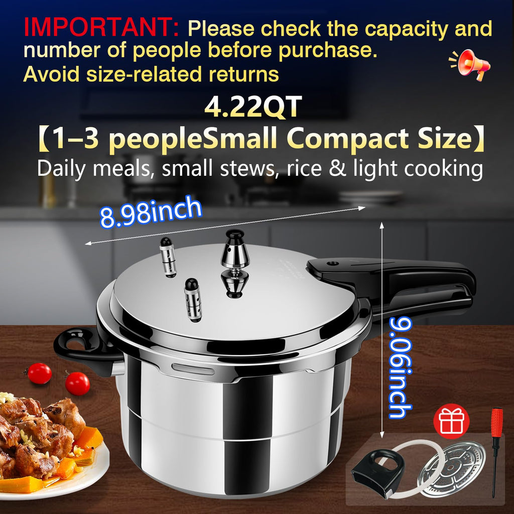 Aluminum 4.22Qt Pressure Cooker Y99592