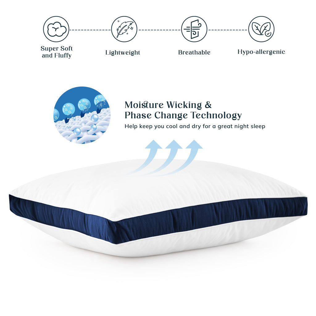 King 2 Pack Down Alternative Gusseted Pillows D12052